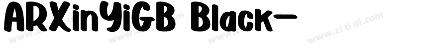 ARXinYiGB Black字体转换